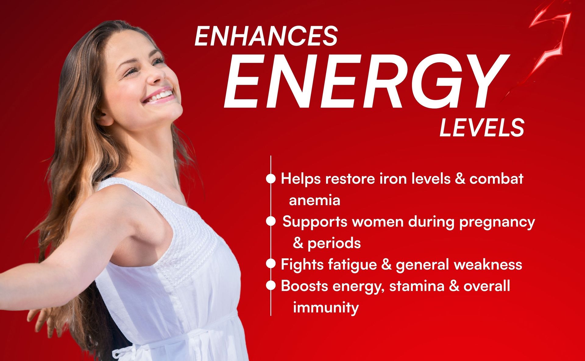 5-in-1 Daily Iron Support Formula | Combines Ferrous Fumarate, Folic Acid, Vitamin C, Zinc and Vitamin B12 in one tablet | Support normal haemoglobin formation, energy levels and overall wellness | The Ultimate Therapy for Iron Deficiency | Pregnancy & Lactation Support | Compensate Blood Loss During menses | Combat General Weakness | Boosts Energy & Immunity | 100 Veg Tablets