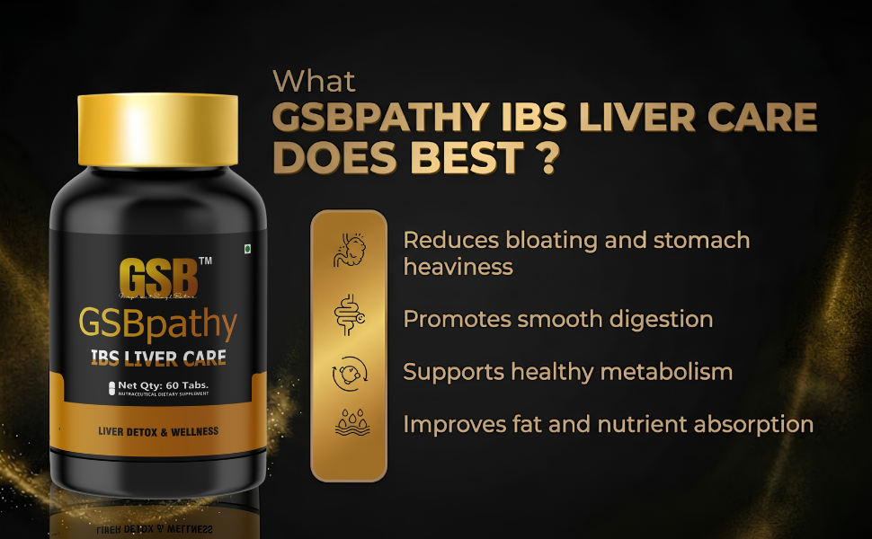 IBS Liver Care Tablets | Liver Function and Digestive Support Supplement For IBS Management (60 Tablets)