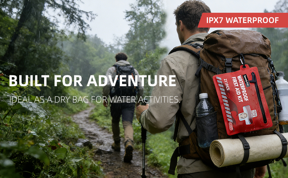 211 PCS Waterproof First Aid Kit, Emergency Supplies for Hiking & Boating