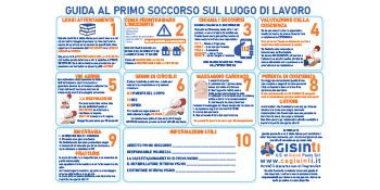Gisinti First Aid Kit All.2 for Companies Under 3 Workers Group C + PVC Sign, 30 x 20 cm, Orange