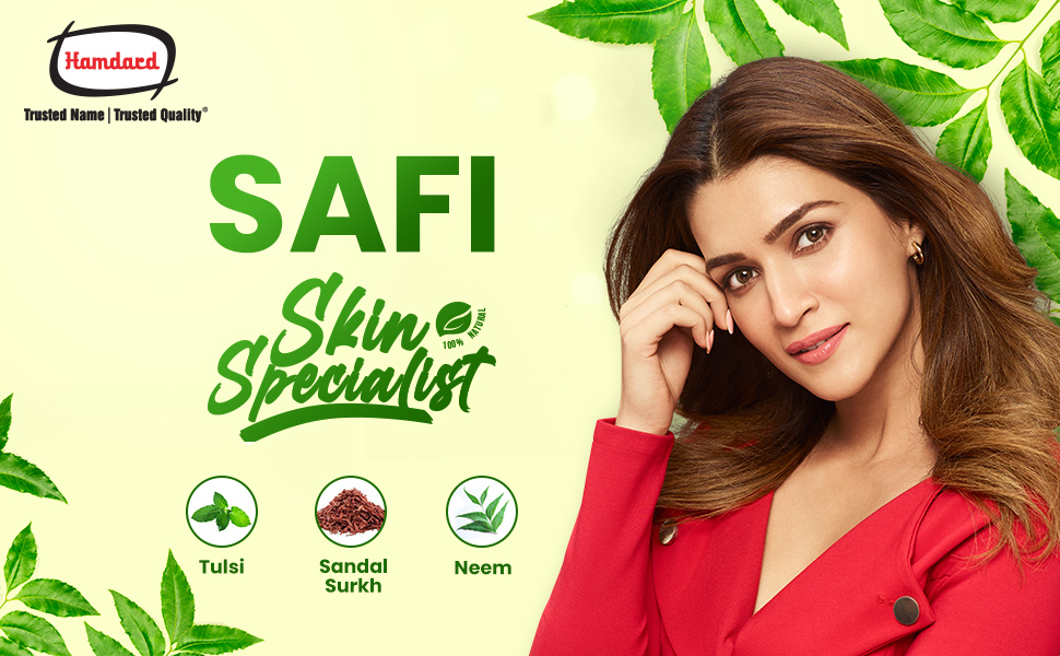 Hamdard Safi Blood Purifier Syrup for Healthy & Glowing Skin | 100% Pure | Clears Stomach and Improves Liver Function | 200ml | Pack of 2