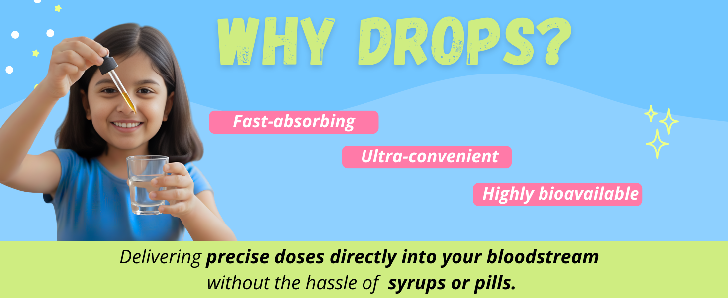 Brainify Drops for Kids | 2-16 Years | 30ml | Brahmi + Shankhpushpi + Vacha | 7 Time-Tested Natural Herbs Formulation | No Added Sugar & Preservatives
