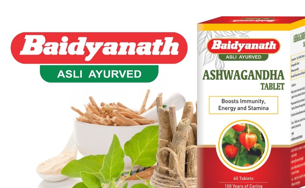 Baidyanath Asli Ayurved Ashwagandha Tablet | Immunity Booster | Antioxidant | Rejuvenate Mind & Body - 60 Tablets