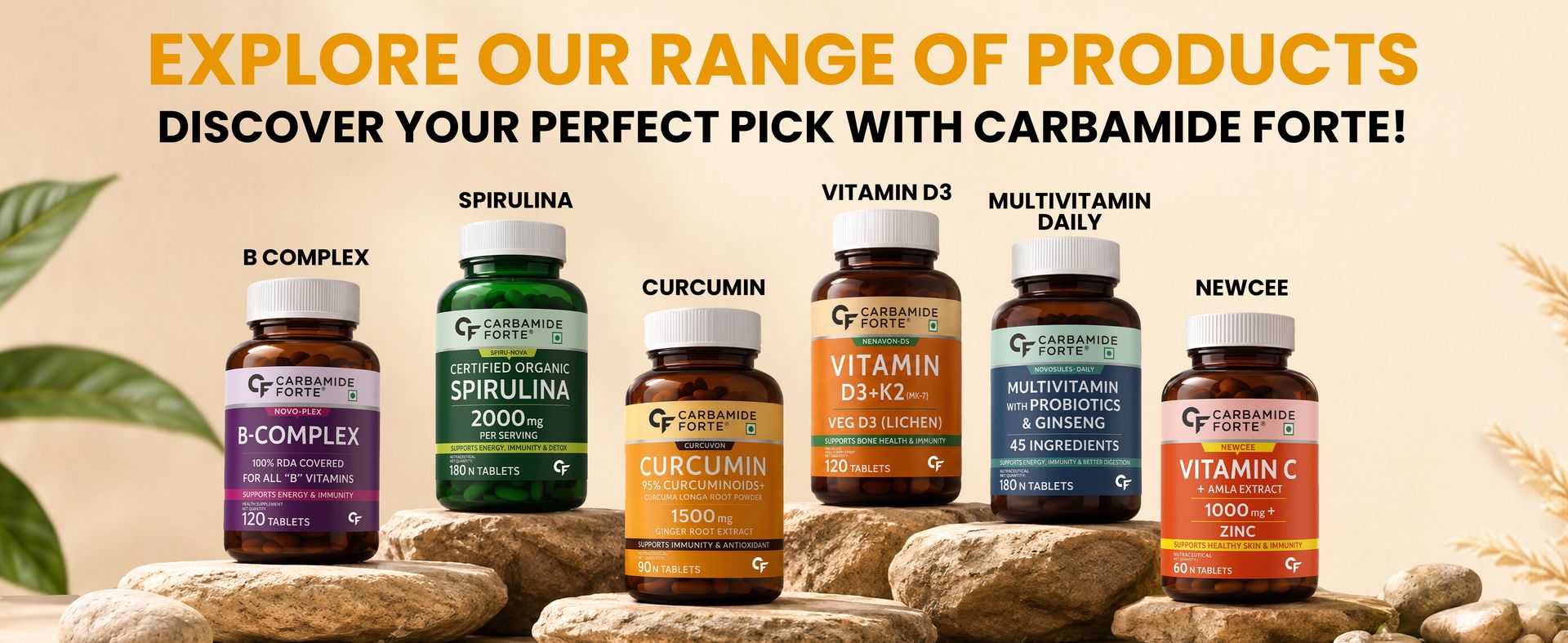 Carbamide Forte Curcumin Tablets with Piperine and 95% Curcuminoids | Anti inflammatory Supplement for Adults | With Curcuma Longa, Turmeric & Ginger Root extract | 90 Veg Tablets