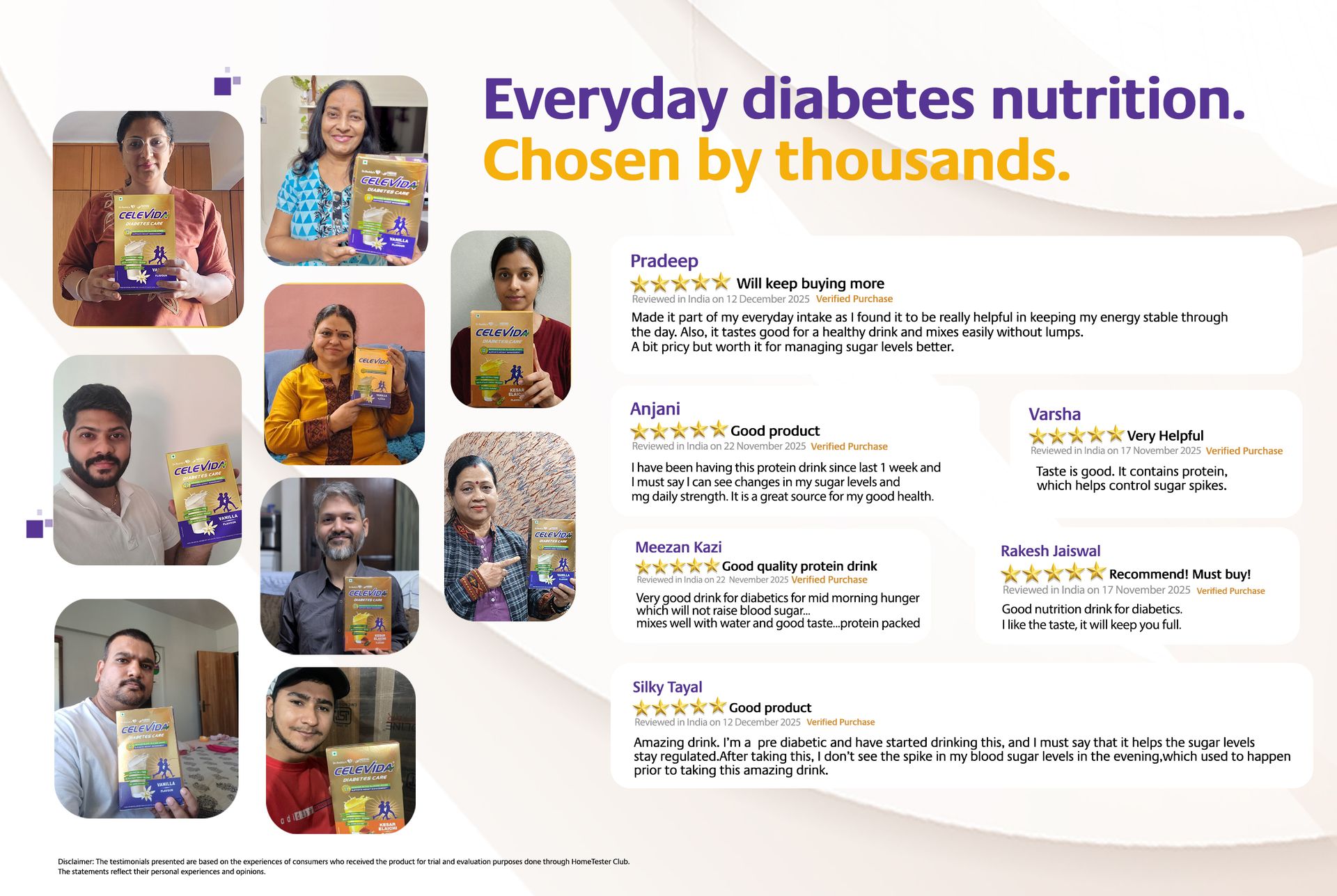Celevida Diabetes Nutrition I Clinically proven I Helps in 24-Hr Sugar Control I Kesar Elaichi Flavor 400g Powder I Plant based protein & Dual blend high fiber I No Added sugar I By Dr. Reddy’s Nestle Health Science I Tin pack