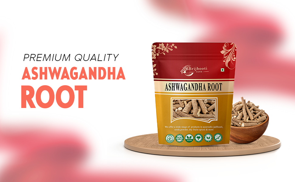 Brijbooti Pure Ashwagandha Root 100 Gm| Withania Somnifera | Pure & Natural