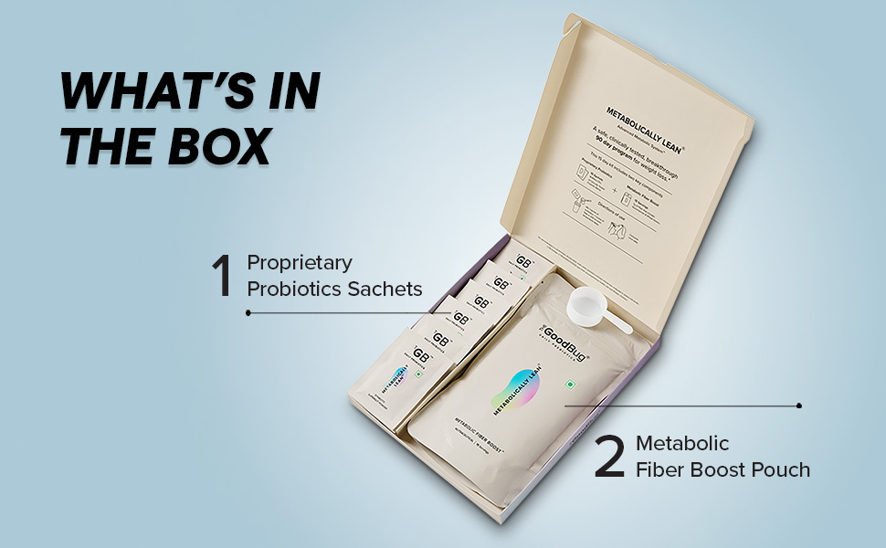 The Good Bug Metabolically Lean: Advance Metabolic System |Weight Loss For Women & Men | 16 b CFUs Probiotics Supplement + L-Carnitine + 7g Prebiotic Fiber | Boosts GLP1, Metabolism & Reduces Cravings Naturally | 60 Days Pack