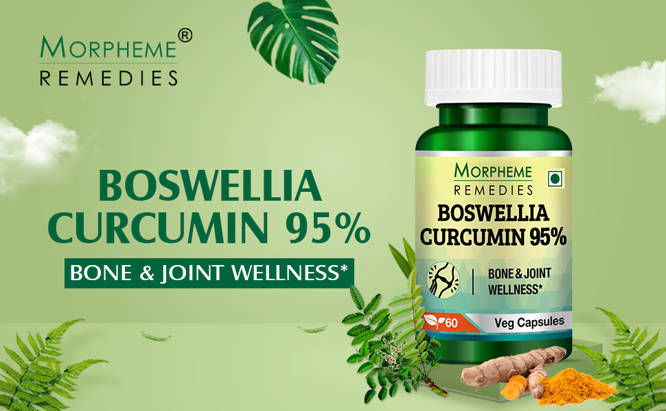 Morpheme Remedies Turmeric Curcumin 95% with Piperine for Joint Support - 60 Veg Capsules