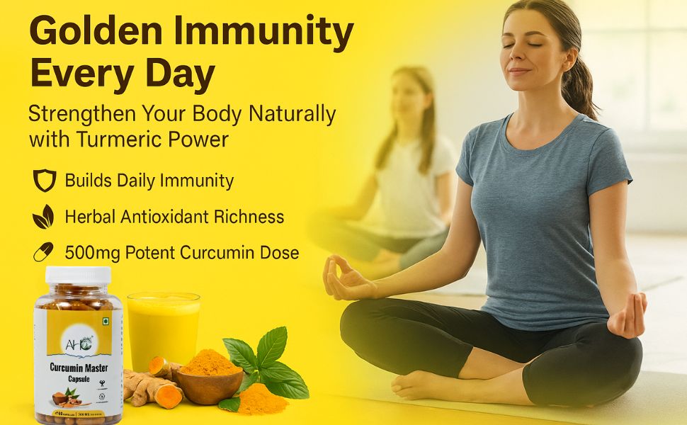Curcumin Master 60 Capsules (500mg) | Premium Turmeric Extract with Curcuminoids & Black Pepper for Enhanced Absorption | Joint Health, Inflammation Support & Immunity Booster | Plant-Based Supplement for Men & Women