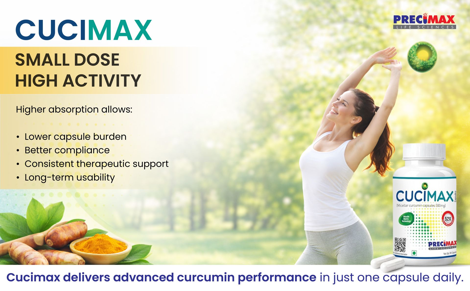 Curcumin Capsules 500mg with 95% Curcuminoids & Piperine - Natural Joint Health & Immunity Support - Anti Inflammatory Supplement with Enhanced Absorption - 60 Veg Capsules x 2 pack