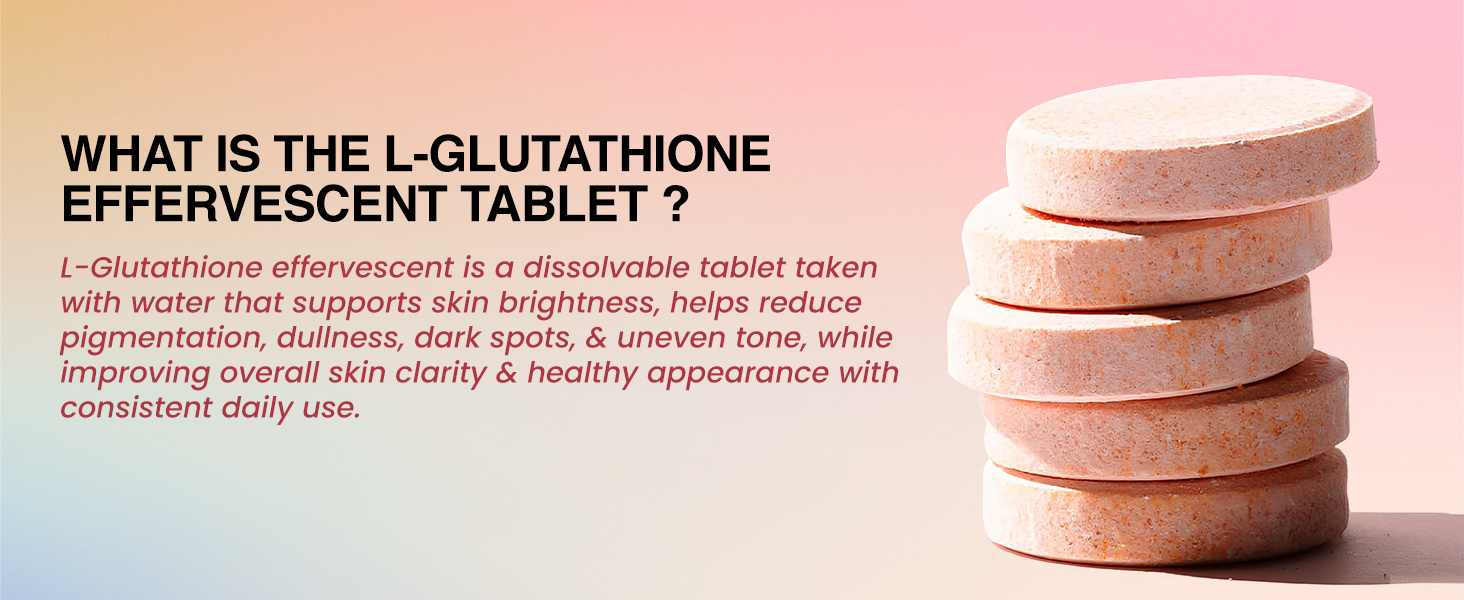 Herbal Max Glutathione Tablet | Effervescent 60 Tabs Pack of 4 | Glutathione Supplements with Vitamin C E, Biotin, Hyaluronic Acid | Skin Glow Hair Nail | Watermelon & Strawberry