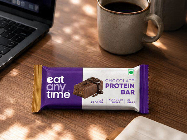 EAT Anytime Chocolate Protein Bar | No Added Sugar | 10g Protein per bar | Gut friendly | Low Calorie | Pack of 10 bar