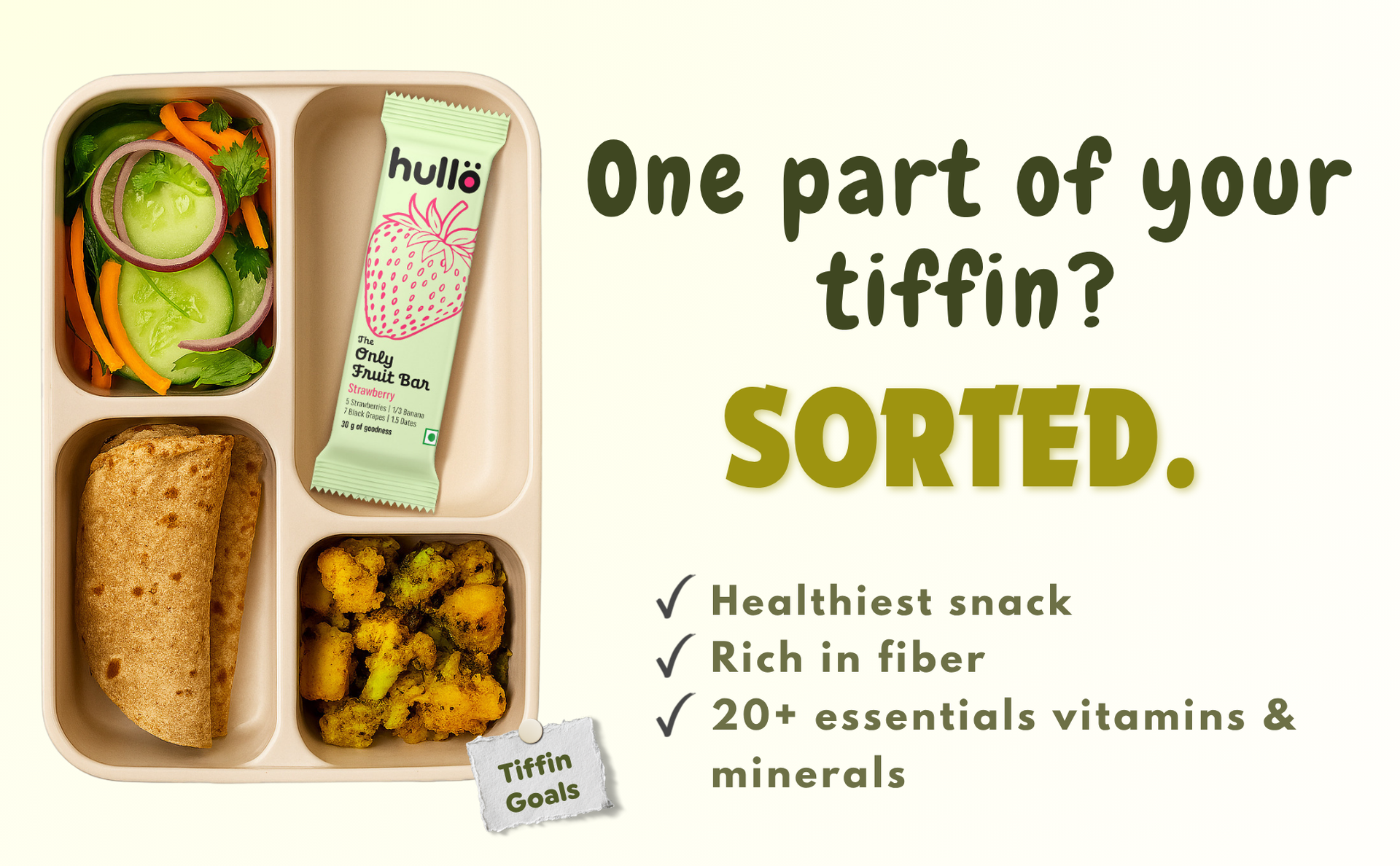 Hullo The Mix Box Snack Bars for Kids & Adults - Pack of 1 (4 Bars x 30g Each) | Healthy Snack Bar for School & Office Snacks | Gluten Free, Dairy-Free, No Added Sugar & Preservatives