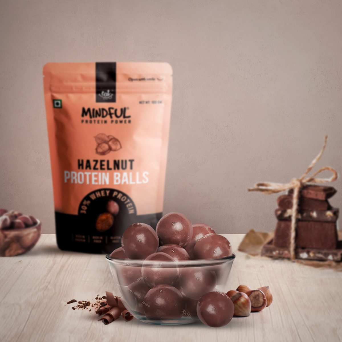 Eat Anytime Protein Balls - Assorted Flavour (30 balls, 3 * 100 g per pack) | 3g Protein per ball | No Added Sugar | Healthy Dessert | Low Calories & High Fibre | Healthy Chocolate 300g