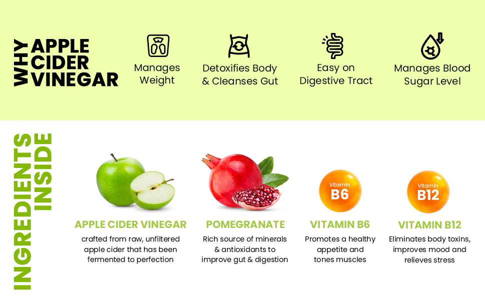Auric Apple Cider Vinegar | 80 Acv Tablets With Vitamin B6 & B12 | Weight Loss & Metabolism Benefits | Supports Digestion, Bloating Relief & Gut Health For Men And Women