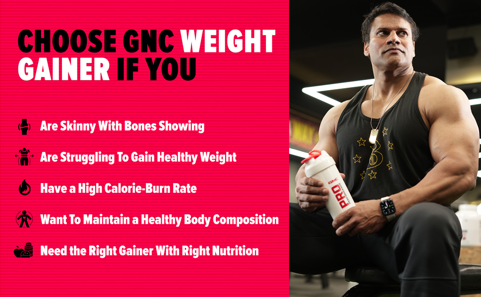 GNC Pro Performance Weight Gainer (Double Chocolate, 3 KG)| 73g Protein | 440g Carbs | 2200 Cal & GNC Pro Performance Creatine Monohydrate, (Unflavoured, 100 grams Powder) COMBO