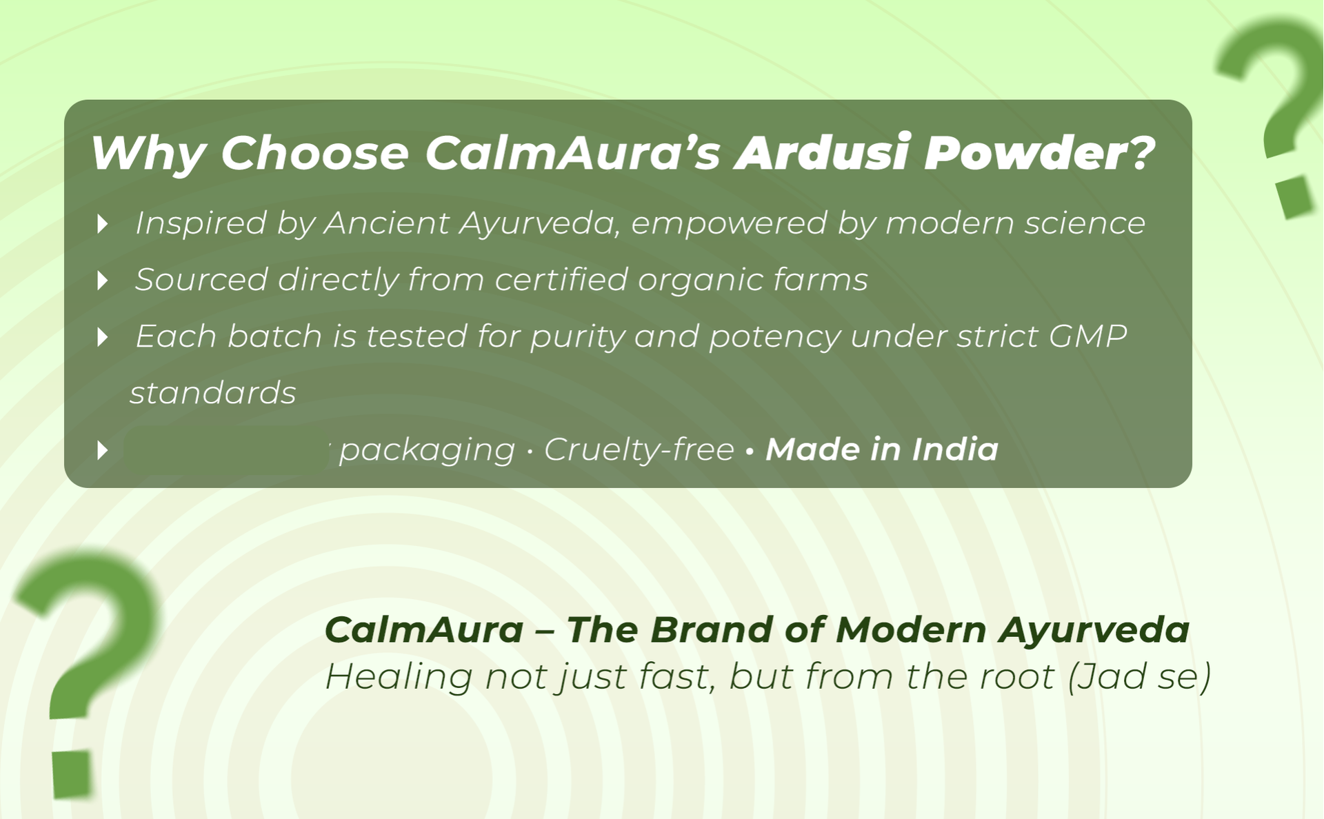 CalmAura Ardusi Leaf Powder (Adhatoda vasica/Malabar Nut) 100% Pure Ayurvedic Herb for Cough Cold Relief & Lung Health | Natural Expectorant & Respiratory Cleanser | Organically Cultivated