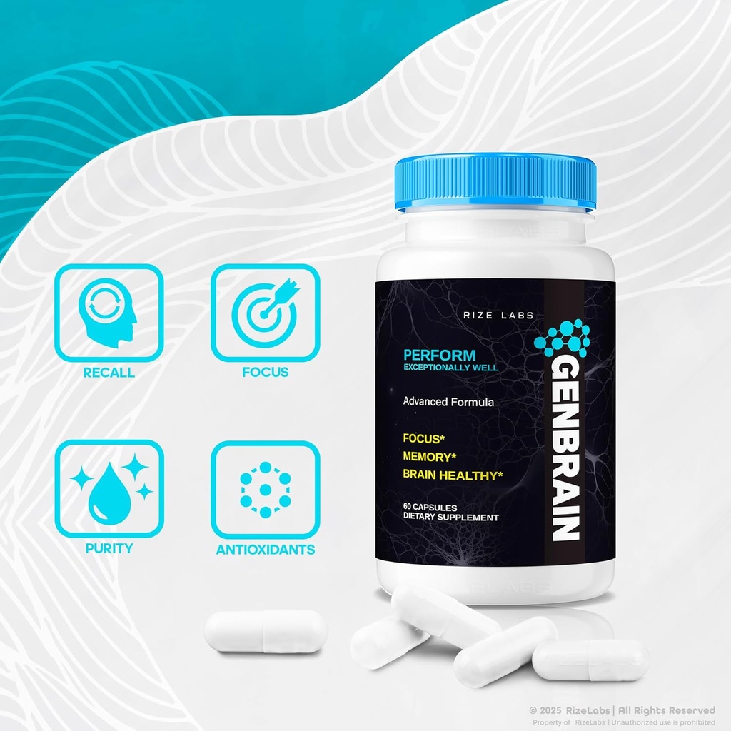 Advanced Memory Complex GenBrain Memory Supplement - Boost Focus & Brain Health