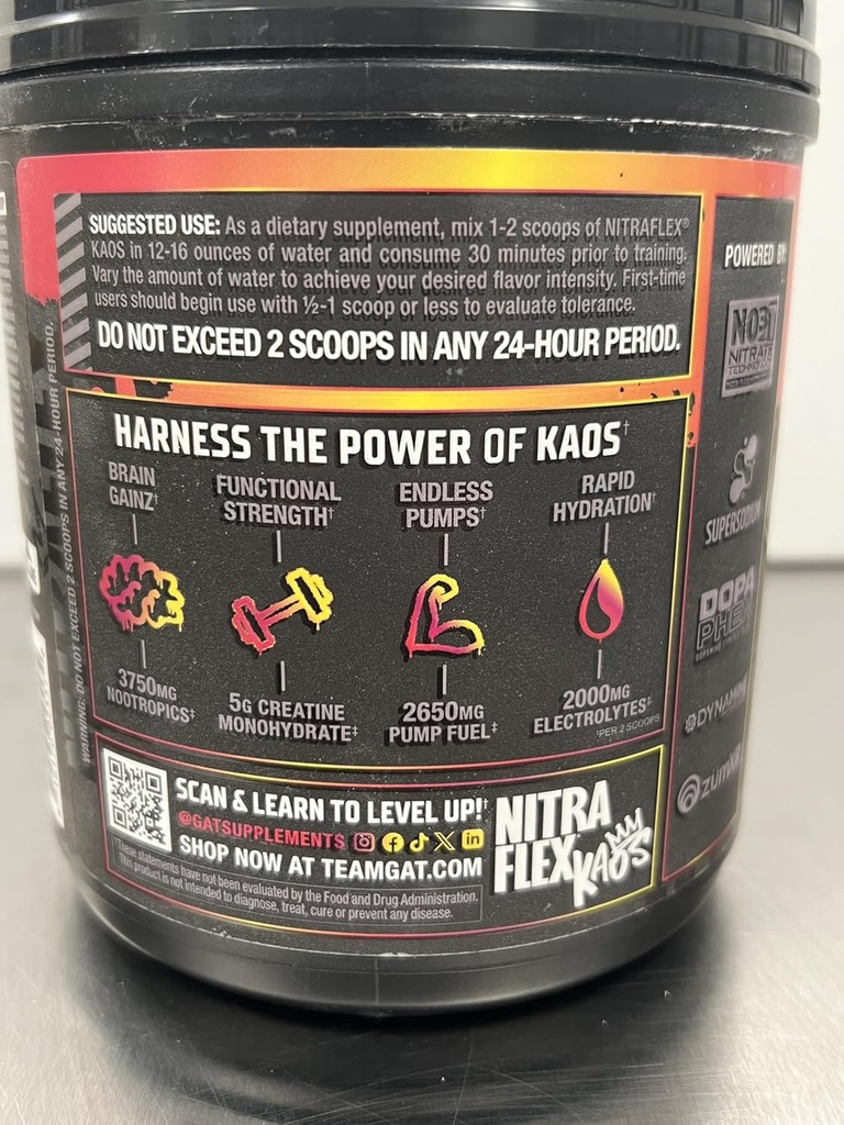 Nitraflex KAOS Berry Lemonade Pre-Workout Powder, 5