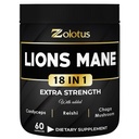 Zolotus Lions Mane Mushroom Capsules avec Cordeyceps, Elderberry, Ginkgo Biloba, Bacopa - 60 Capsules