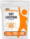 BulkSupplements.com Poudre de lécithine de soja - supplément de lécithine, supplément nutritionnel, grade alimentaire - sans gluten, 1,2 g par portion, 250 g (8,8 oz) (paquet de 1)