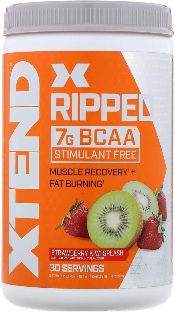 Xtend Ripped BCAA poudre fraise Kiwi de formule de coupe + sucre libre après l'entraînement Muscle Recovery Boissons avec acides aminos
