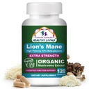 Cancer Sciences Organic Lions Mane Mushroom Supplément Capsules pour les hommes et les femmes - 1500mg Cerveau Suppléments pour la mémoire et le focus - Haute puissance 40% Beta-Glucans - Complexe de champignons nootropes, 120 Comte