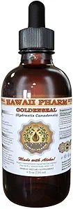 HawaiiPharm Extrait liquide de seaux d'or, Seaux d'or organiques (Hydrastis Canadensis) Supplément de teinture 4 oz