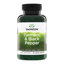 Swanson Premium- Poivre Turmérique et Noir - Antioxydant, Digestion et Support articulaire - 90 bouchons de vélo (3 pack)