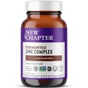 Nouveau chapitre supplément de zinc, complexe de zinc fermenté, ONE quotidien pour le soutien immunitaire + santé de la peau, formule de balançant minéral riche en cuivre, facile à avaler et à digérer, 30 comtes (1 mois d'approvisionnement)