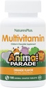 Natures Plus Parade animale Multivitamine à croquer pour enfants - Arôme orange - 180 comprimés en forme d'animal - Promotion de la santé et du bien-être - Végétarien, sans gluten - 90 portions
