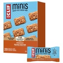 CLIF BAR Minis - Beurre d'arachides Crunchy - Fabriqué avec de l'avoine biologique - 5g Protéines - Non-OGM - Basé sur une plante - Barres d'énergie de taille Snack - 0.99 oz. (20 Pack)