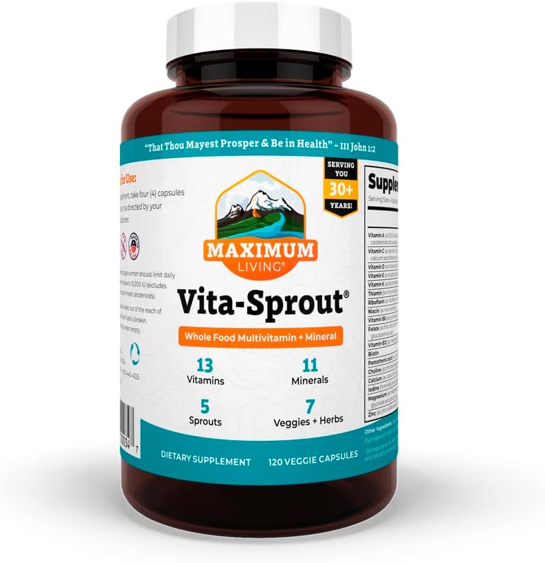 Vivre au maximum - Multivitamines et mélanges de phytonutriments Vita-Sprout - 120 capsules