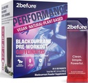 2avant tout naturel Vegan pré entraînement, avec 120mg caféine I énergie propre, endurance, récupération I pré entraînement femmes et hommes I 20 x packets individuels I Informed Sports certifié I Blackcurrant
