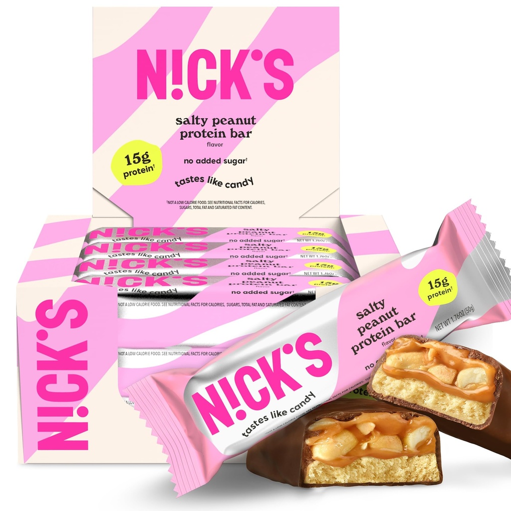 NICKS Barres protéinées Oiseaux Chocolat 15g Protéine 200 calories Faible Carb Kéto Friendly Snacks Pas de sucre ajouté (Multipack 12 barres x 50g)