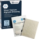MED PRIDE Calcium en argent Alginate Wound Dressing, 10-Packs, très absorbant, antiadhésif, algues, enlèvement facile (4'' x 5'' argent)