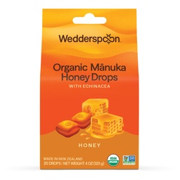Wedderspoon Bio Manuka Miel Drops, Honey & Echinacea, 20 Compte (paquet de 1)