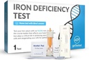 Kit de test d'insuffisance en fer getTested – à la maison test de sang pour l'anémie avec des résultats rapides – Fingerprick échantillon, aucune visite de laboratoire nécessaire – Contrôle cliniquement validé pour les faibles niveaux de fer