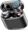 Ecouteurs sans fil TOZO T6, Bluetooth 5.3 Bouds d'oreilles, son stéréo dans les écouteurs d'oreilles, 50 heures de jeu, boîtier de recharge sans fil, QE personnalisables APP, écouteurs étanches IPX8