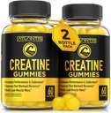 Atlantis Nutrition Monohydrate de créatine Gummies for Strength & Athletic Performance - 5g de créatine par service - construire des muscles, stimuler les performances et l'endurance et améliorer la récupération après entraînement - 120 Comte