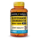 MASON NATURAL Glucosamine Chondroïtine 1500/1200 avec vitamine C, soutient la santé commune pour la flexibilité et la mobilité normales*, 60 capsules