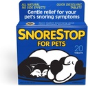 SnoreStop pour les animaux de compagnie 20 comprimés à croquer I Solution anti-ronflement naturelle I Snore Relief for Dogs Cats I Stop Snoring Aid I Sleep Remedy I Device Free I Helps Stop Snores I Anti-Snore Aid