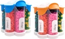 Extra Large Pill Organizer Daily, Weekly, Monthly Supplément Bouteille, Distributeur de pilules Mignon avec 7 Compartiments XL (2 Pack Combo) (bleu clair et orange)