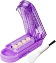 JohnBee Pill Cutter Splitter pour les petites et petites pilules. Splitter de pilule réglable coupe exactement plusieurs pilules à la fois. Bord en silicone non glissant (pourpre foncé)