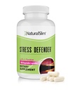 NaturalSlim Stress Relief Supplement - Stress Defender, High Cortisol Reducer, Control Cravings, Sleep & Metabolism Support avec vitamine B5 Acide pantothénique et L Tyrosine - 180 capsules végétales