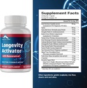 Zenith Labs Longevity Activator Anti-Aging Supplément diététique, Antioxydants naturels avec resvératrol - Soutient la fonction immunitaire et la mémoire saine, 3 Pack