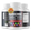 Berberine Ceylan Cinnamon - Supplément All-in-1 avec Bitter Melon AVG Gymnema sylvestre Lait Turcuma Thistle Licorice Saint Basile Fenugreek Banaba
