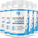 (5 Pack) Solution de rappel pour mémoire Advanced Cognitive Cerveau Santé Fonction Focus Supplément de rappel de concentration Max (300 capsules)