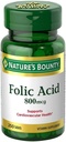 Acide folique 800 mcg Comprimés Résistance maximale, 2 bouteilles (250 Nombre)