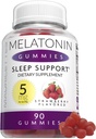 Mélatonine Gummies pour les enfants et les adultes - 5mg aide au sommeil pour une meilleure qualité de sommeil, une grande dégustation, idéal pour les enfants, les adolescents et les adultes 90 5 mg Gummy's